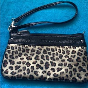 Steve Madden leopard wristlet
